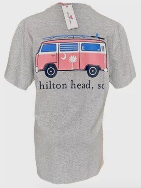 NWT! NEW! VINEYARD VINES HILTON HEAD SOUTH CAROLINA PINK VAN TEE T-SHIRT MENS XS